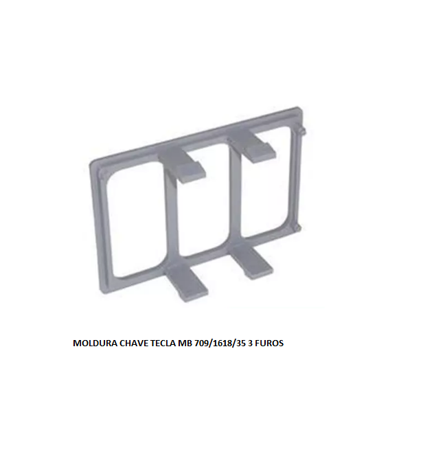 MOLDURA CHAVE TECLA MB 709/1618/35 3 FUROS MARRON