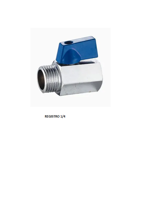 REGISTRO 1/4 ROSCA MACHO/ROSCA FEMEA BALAO/TANQUE