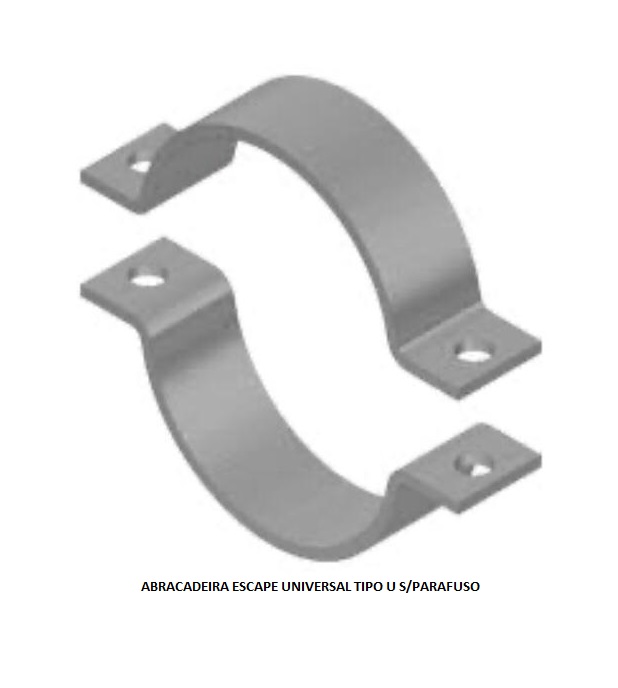 ABRACADEIRA ESCAPE 4X1/2P UNIVERSAL TIPO U S/PARAFUSO