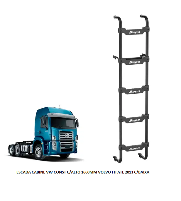 ESCADA CABINE VW CONST C/ALTO 1660MM VOLVO FH ATE 2013 C/BAIXA