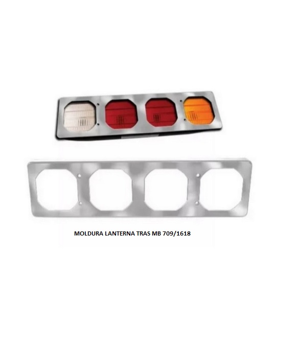MOLDURA LANTERNA TRAS MB 709/1618 CROMADA