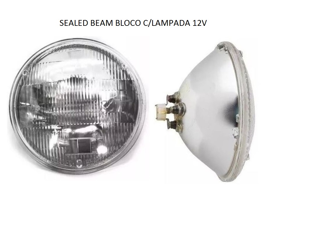 SEALED BEAM BLOCO C/LAMPADA 12V
