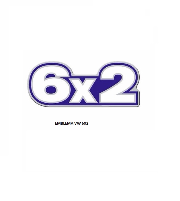 EMBLEMA VW 6X2 RESINADO AZ/BR/CR