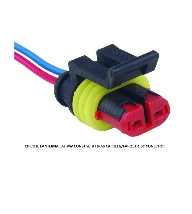 CHICOTE LANTERNA LAT VW CONST SETA/TRAS CARRETA/FAROL H1 SC CONECTOR