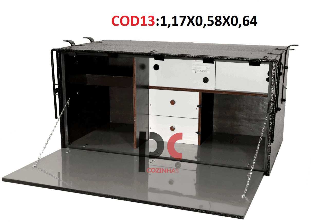 CAIXA COZINHA CARRETA 1,17X0,52X0,52