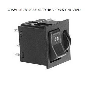 CHAVE TECLA FAROL MB 1620/1721/VW LEVE 94/99