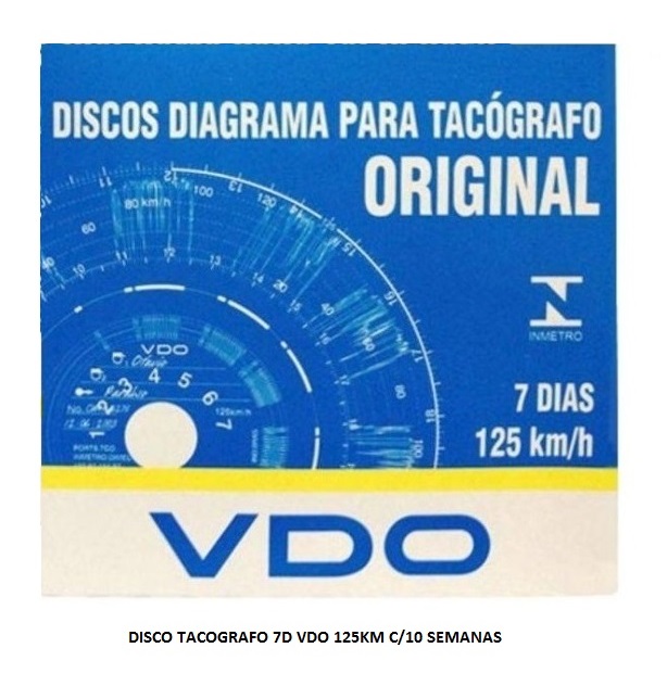 DISCO TACOGRAFO 7D VDO 125KM C/10 SEMANAS