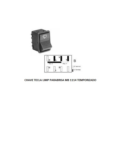 CHAVE TECLA LIMP PARABRISA MB 1114 TEMPORIZADO