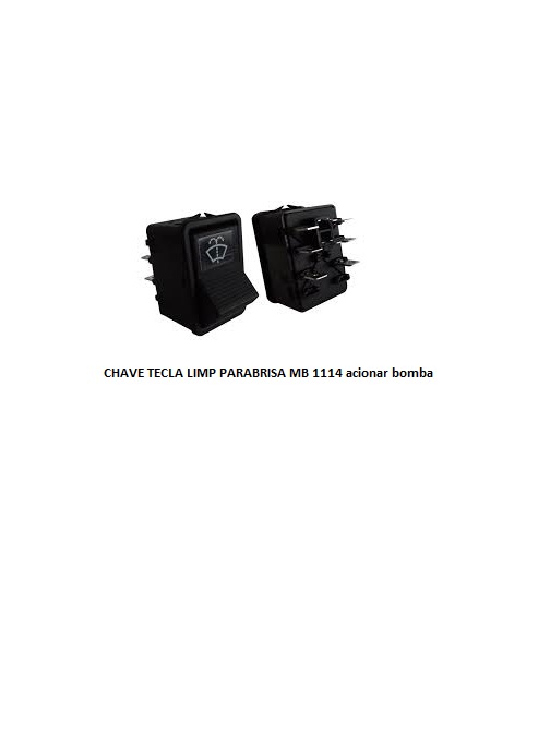 CHAVE TECLA LIMPADOR PARABRISA MB 1313 1513 1114 1519 ACIONAR BOMBA KO3833167
