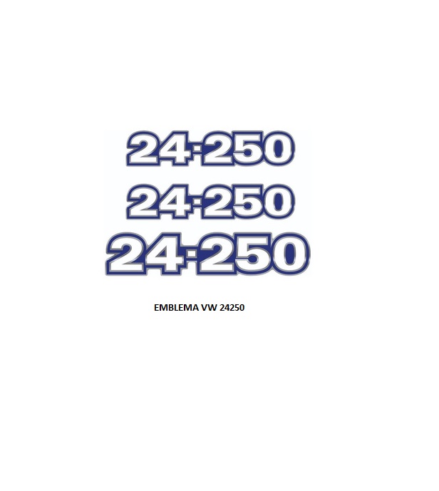 EMBLEMA VW 24250 RESINADO 3PC AZ/BR/CR
