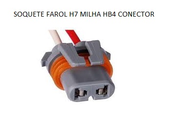 CHICOTE FAROL H7 MILHA HB4 CONECTOR 2 VIAS
