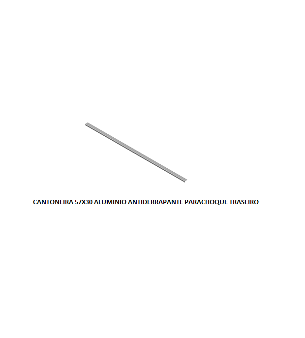 CANTONEIRA ALUMINIO 57X30 ANTIDERRAPANTE PARACHOQUE TRASEIRO 2,40MT