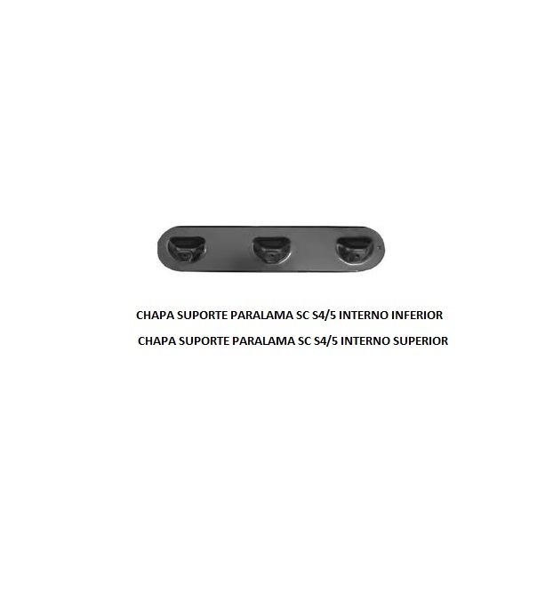 CHAPA SUPORTE PARALAMA SC S4/5 INTERNO INFERIOR C/PORCA